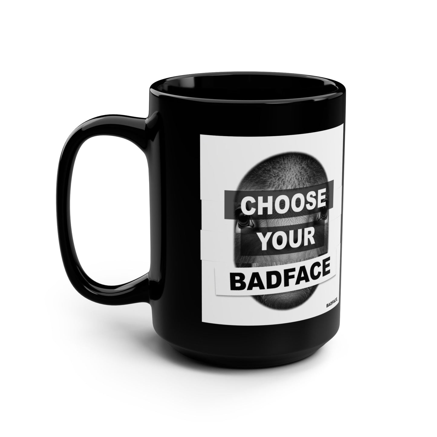 BADFACE Black - 15oz Coffee Mug