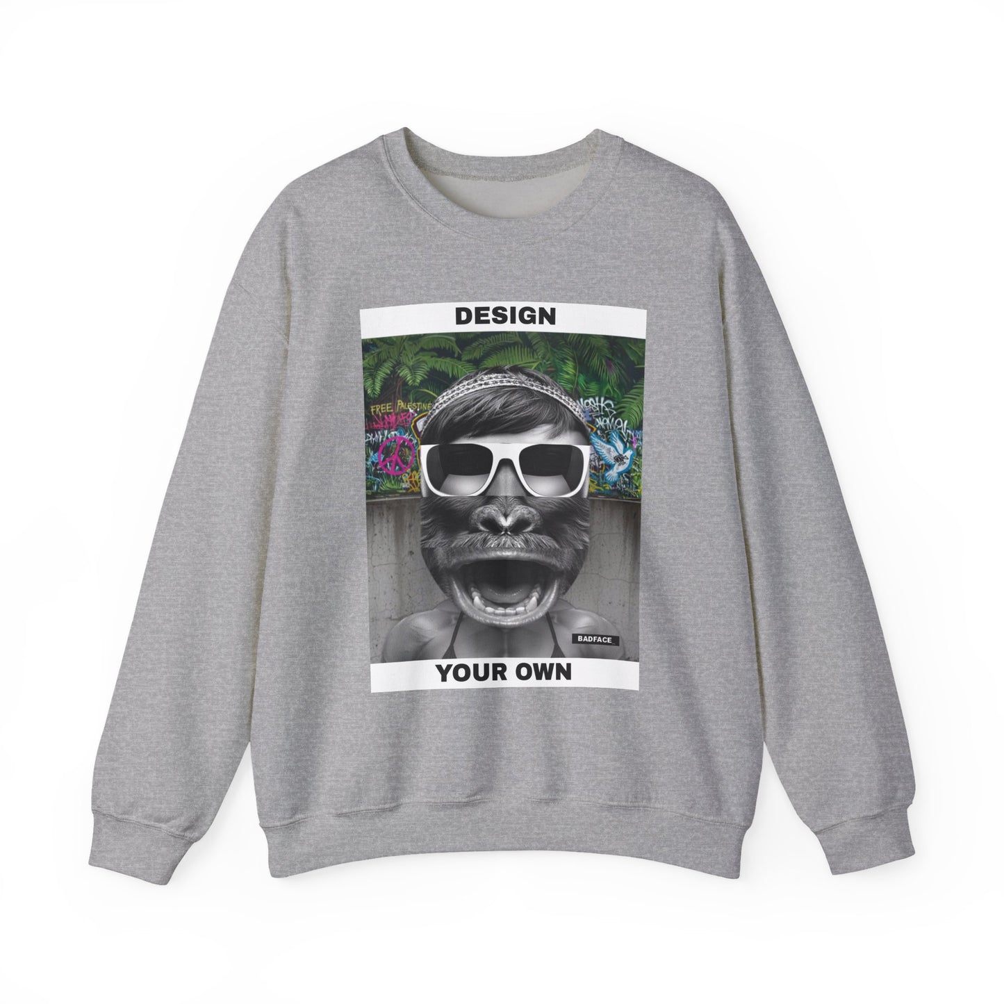 BADFACE Unisex Sweatshirt. Customisable.