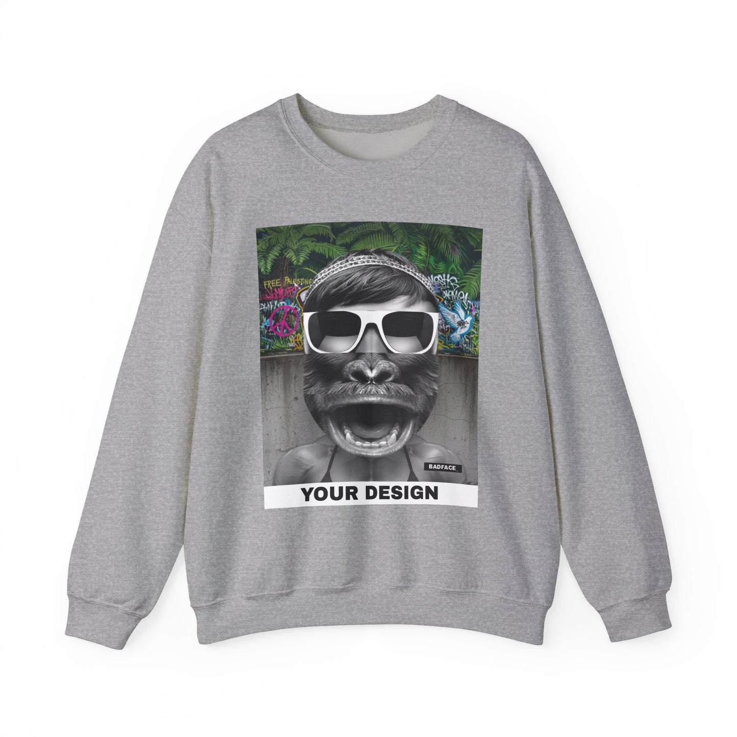 BADFACE Unisex Sweatshirt. Customisable.