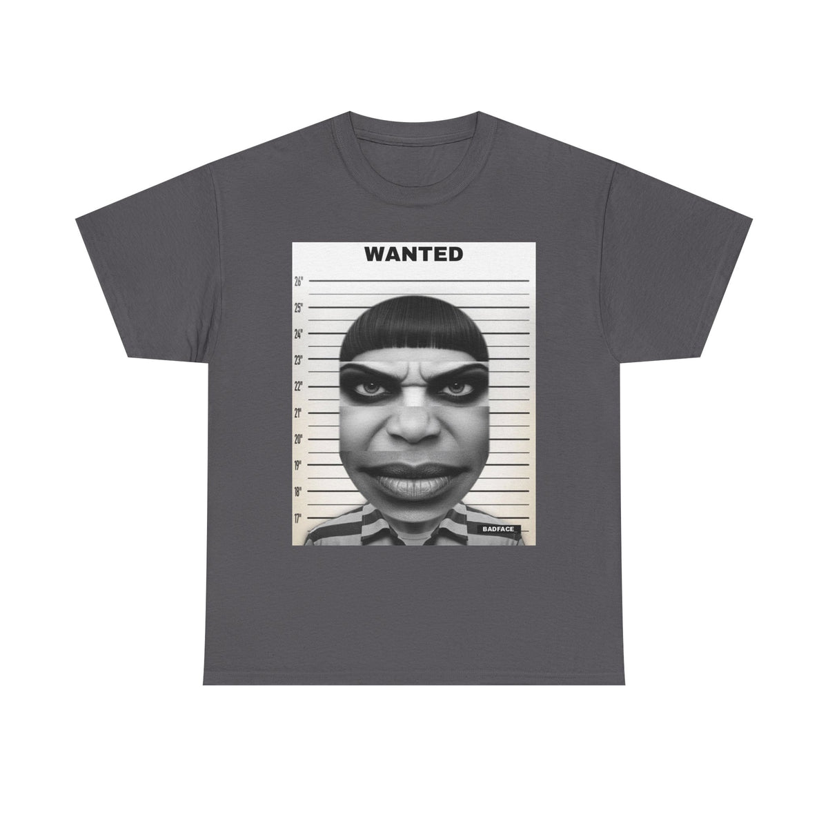 BADFACE WANTED Custom Face T-Shirt