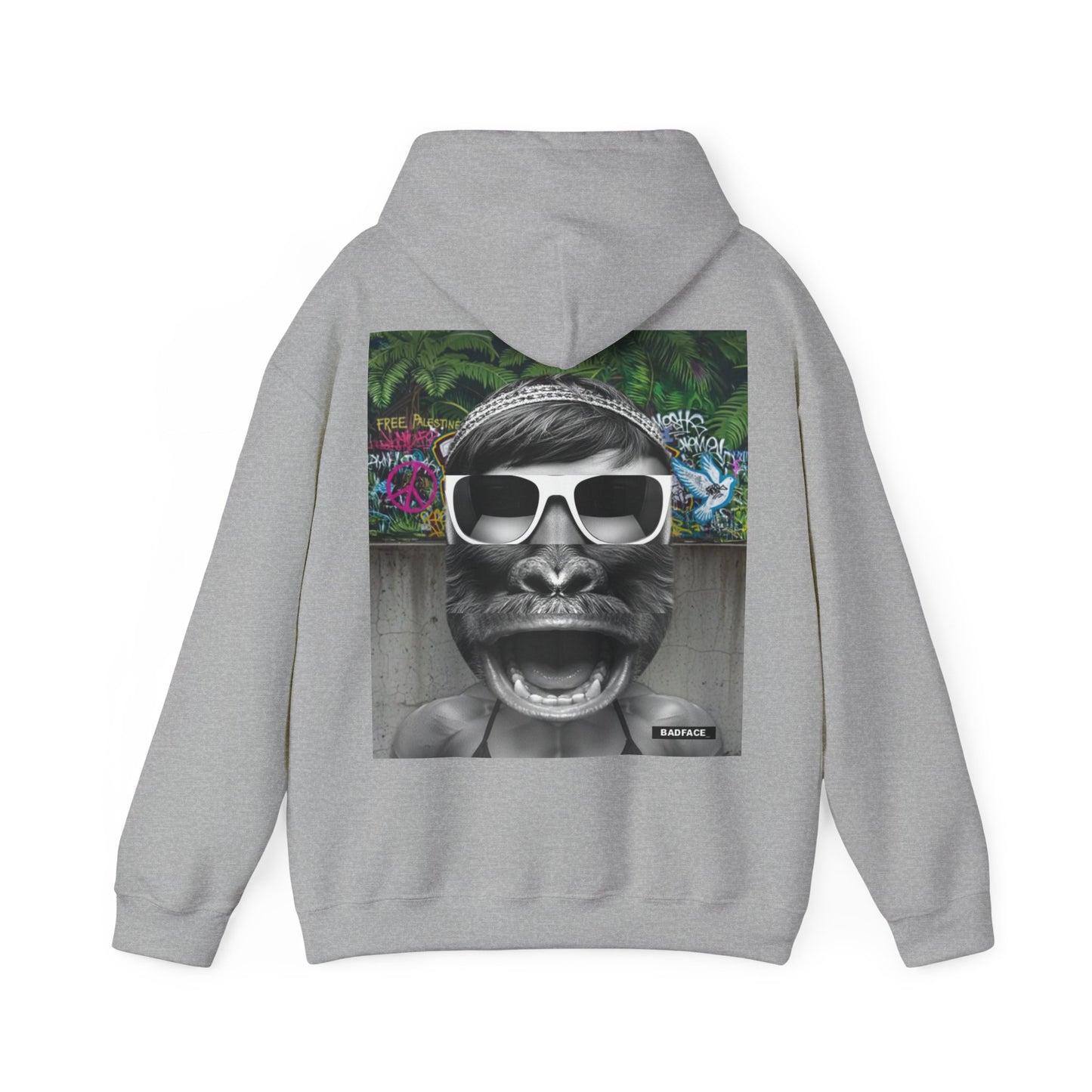 Gorilla Sunglasses Graphic Hoodie — Retro Funny Primate Streetwear