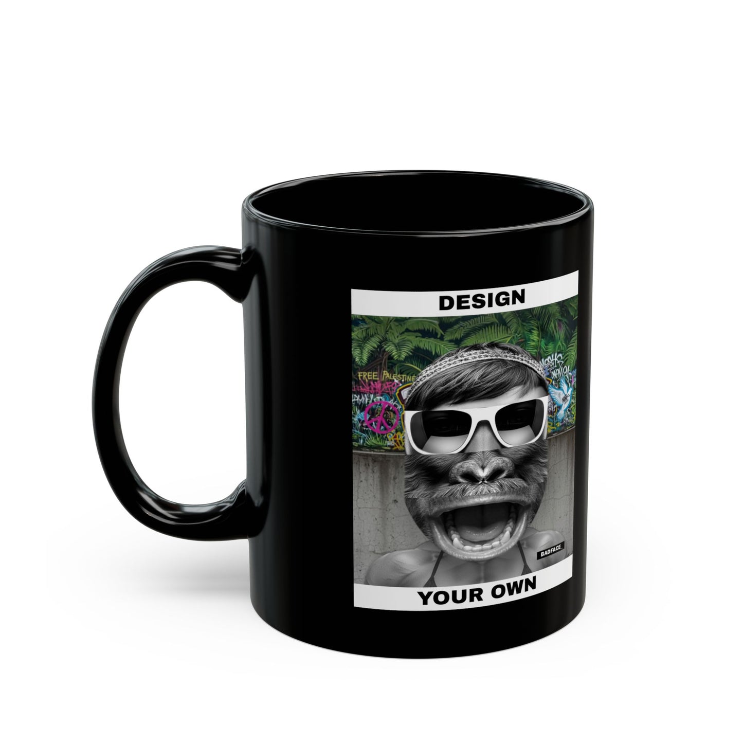 Black BADFACE Mug —  11oz