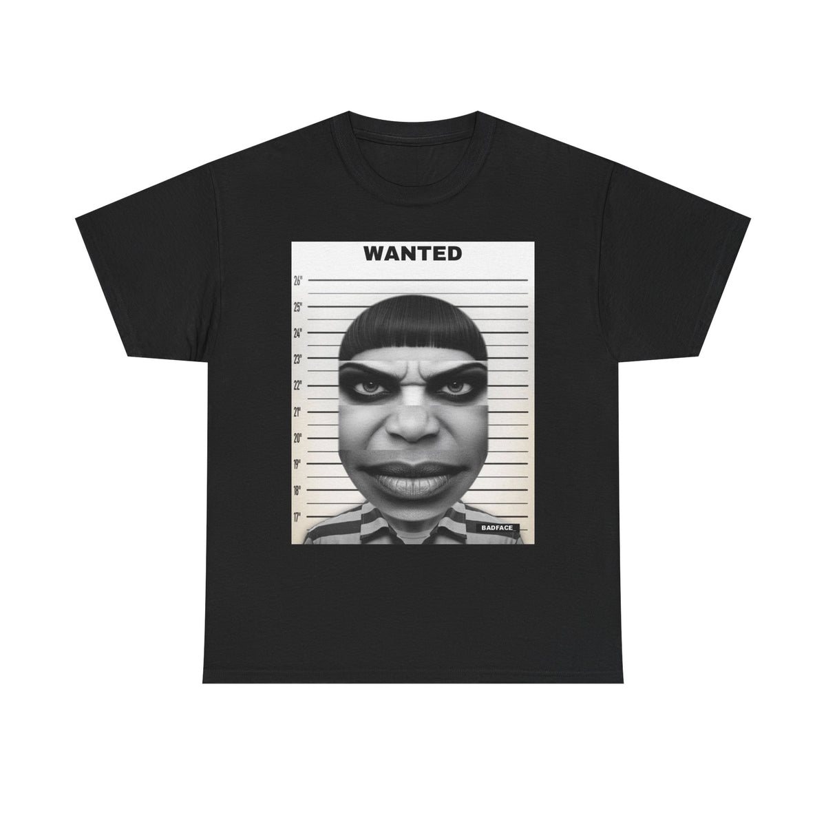 BADFACE WANTED Custom Face T-Shirt