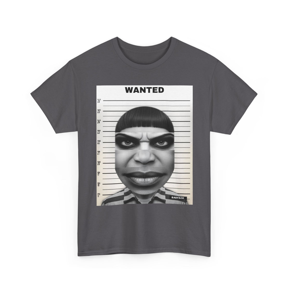 BADFACE WANTED Custom Face T-Shirt