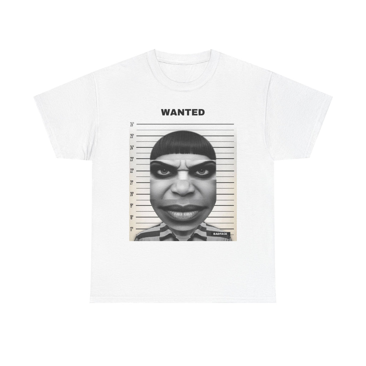 BADFACE WANTED Custom Face T-Shirt