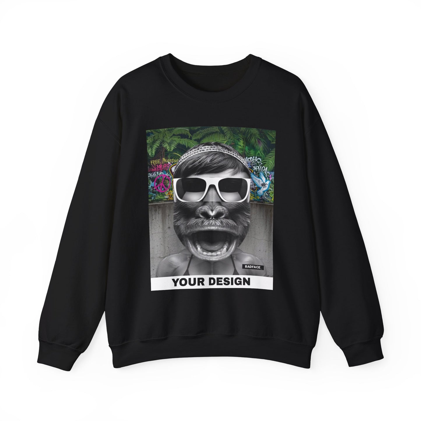 BADFACE Unisex Sweatshirt. Customisable.