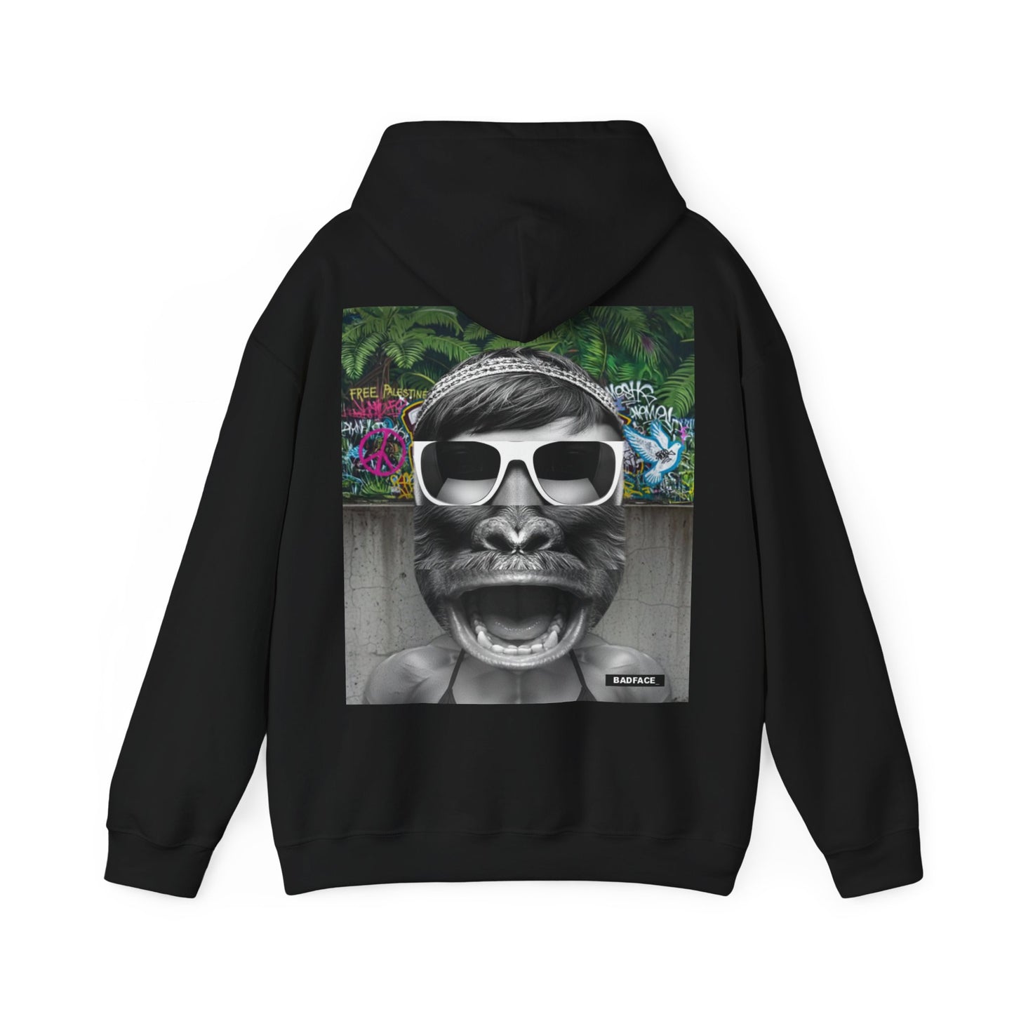 Gorilla Sunglasses Graphic Hoodie — Retro Funny Primate Streetwear