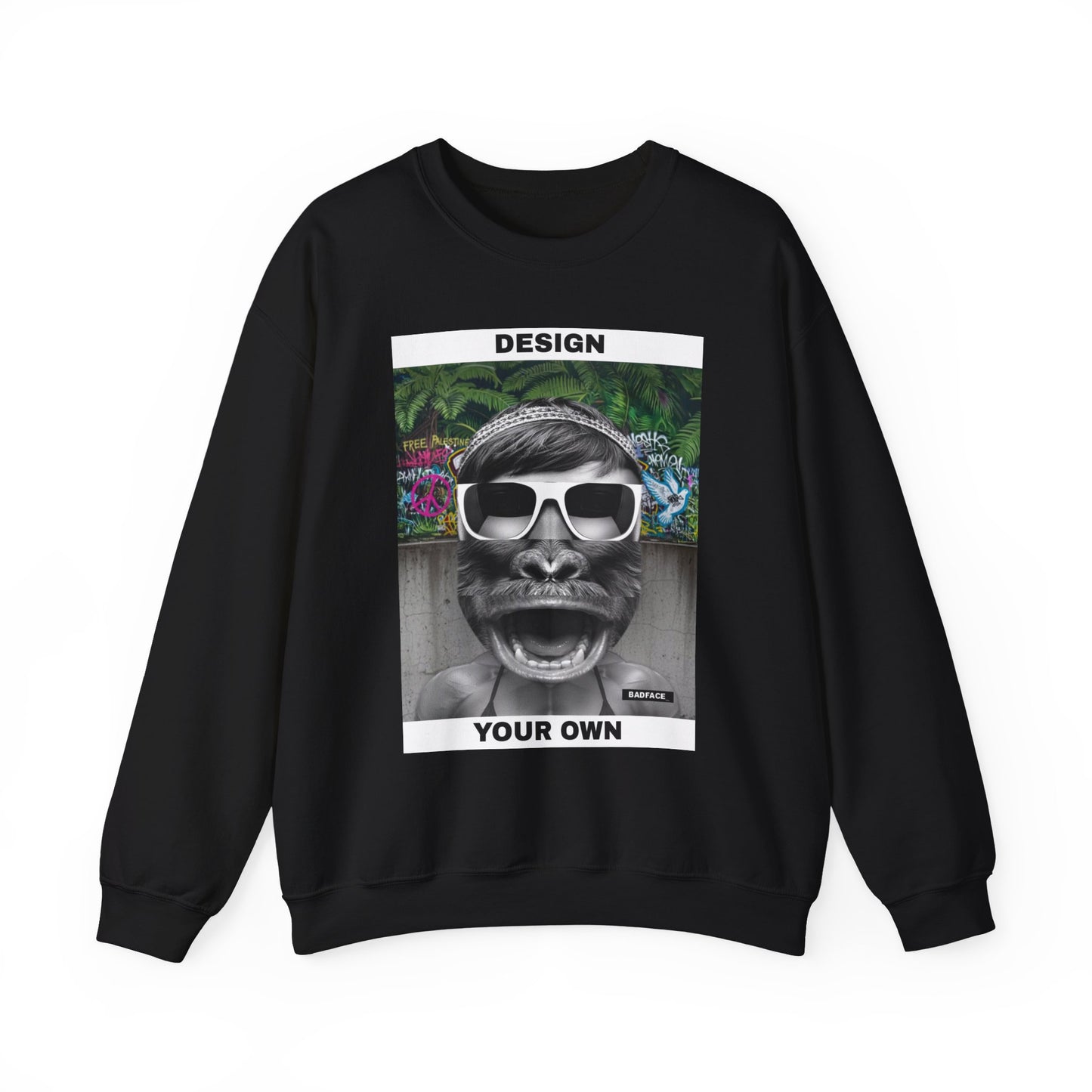 BADFACE Unisex Sweatshirt. Customisable.