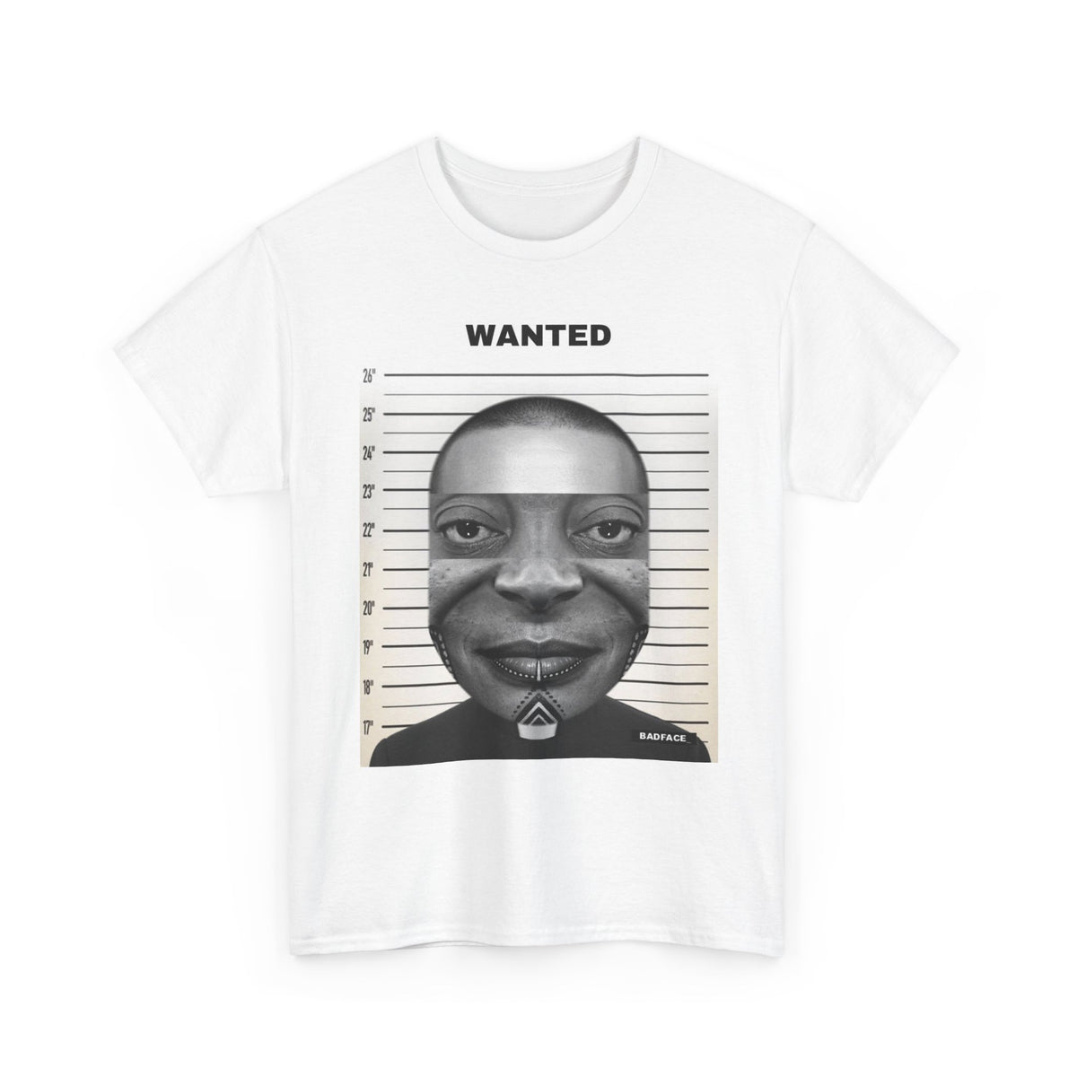 BADFACE WANTED Custom Face T-Shirt
