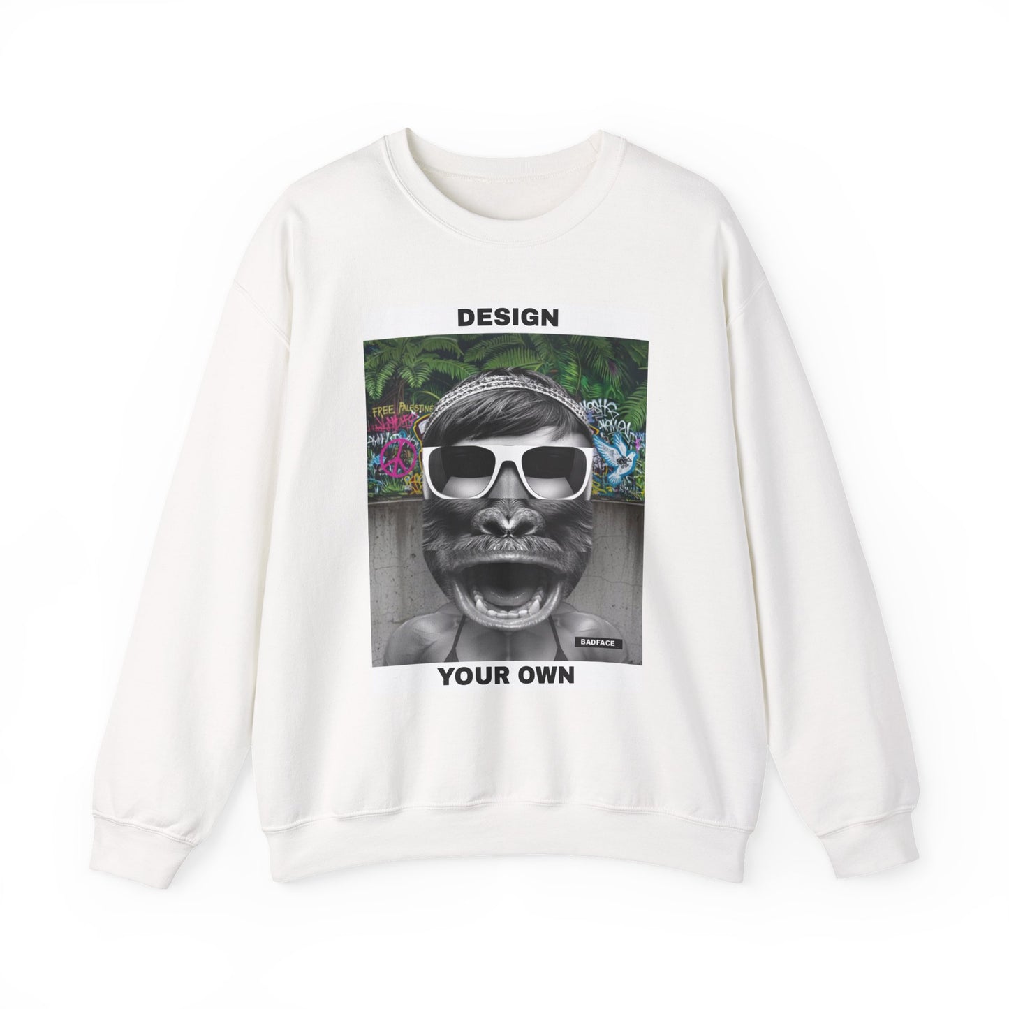 BADFACE Unisex Sweatshirt. Customisable.